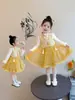 Nuevo Vestido de Estilo Chino para Niña, Moda Primaveral Elegante y con Estilo, Vestido Tradicional de Princesa China para Bebé, Conjunto de Dos Piezas para Primavera y Otoño