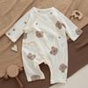 Estilo Ins Pelele de Algodón Puro para Recién Nacidos Protección de Barriga de Bebé Ropa de Manga Larga Estilo Monje Bebé Sin Costuras Aire Acondicionado Estilo Delgado Transfronterizo