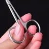 Tijeras Oftálmicas Médicas de Acero Inoxidable al por Mayor, Parche de Belleza para Doble Párpado, Tijeras Curvas, Tijeras para Recortar Cejas de Belleza, Tijeras para Sutura Quirúrgica