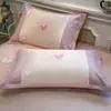 Fundas de almohada de seda helada de verano frescas y sencillas, juego de dos, 48x74 cm, fundas de almohada de ratán helado para uso doméstico, funda interior para núcleo de almohada de niños