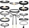 Gargantilla de cadena de clavícula de encaje Cyber Celebrant negra, gargantilla gótica de encaje, traje de cadena de clavícula para mujer, mecanizable