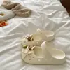 Apariencia ImpresionanteDopamina DIY Zapatillas Lindas de Punta Cerrada EVA Transpirables Ligeras Zuecos de Verano para Mujer Tendencia Ins