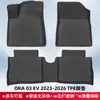 Adecuado para Ora 03 Ev 2023-2026 Alfombrillas de Suelo y Alfombrilla de Maletero de Material 3D para Todo Clima Tpe