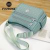 Bolsa de Mamá Bolsa de Tela de Nailon Ligera Bolso de Hombro Casual a la Moda Simple Multicapa Versátil Bandolera