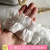 Acessórios de renda plissada de chifon de camada dupla saia decorativa de organza plissada tridimensional fita DIY feita à mão