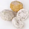 Geoda Marroquí Natural Piedra Cruda Caja Sorpresa Ágata Cuenco del Tesoro Bolsa de Dinero Racimo de Cristal Blanco Pulsera Desmagnetización Mineral Crudo Adorno