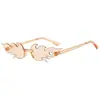 Gafas de Sol de Color Gelatina Transparente con Forma de Corazón de Amor, Corazón de Melocotón, Llama, Estrella de Cinco Puntas, Gafas de Sol de una Sola Pieza