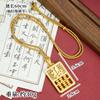 Nuevo colgante de oro vietnamita estilo palacio hueco palabra de la suerte collar de ábaco femenino marea nacional joyería que no se decolora al por mayor