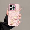 Para Capa de Celular Apple 16Pro Max Novo Estilo iphone14 Sentido Avançado 13Pro Urso Pooh Morango 12 Rosa