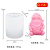 Chou Kai Molde de Silicone de Papai Noel Tridimensional DIY Vela de Aromaterapia Ornamento de Gesso para Família Molde de Epóxi Em Estoque