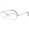 Gafas Cuadradas de Aleación de Titanio de Montura Completa sin Tornillos para Hombres y Mujeres, Montura de Gafas para Miopía Retro de Montura Grande, Estilo Artístico Jmmy