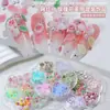 Venda Quente Transfronteiriça Caixa Flor de Ameixa Conjunto Folha de Rosa Caixa Joias para Nail Art Resina DIY Estilo Levemente Luxuoso Material Atacado