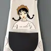 Delantal de Moda Impermeable y a Prueba de Aceite Lindo Delantal Cocina Cocinar Lavable a Mano Catering Té con Leche Café Restaurante Ropa de Trabajo