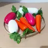 Simulação rabanete falso rabanete branco falso vegetal modelo decoração da janela educação infantil adereços atacado espuma cenoura