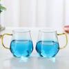 Cyber Celebrous Degradado Azul Pinguino Olla Vidrio Borosilicato Alto Resistente al Calor Hervidor de Gran Capacidad Taza de Agua Juego de Té