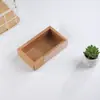 Té de Flores Cajón de Papel Kraft Tirador Caja de Regalo Transparente Plegable Empaque Exterior Universal Papel de Regalo Compañero Caja Vacía Cuadrada Pequeña