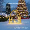 Decoraciones Navideñas para el Jardín Juego Grande de Belén Navideño para Exterior Jardín Césped Decoración para Fiesta Familiar Festiva