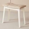 Taburete de Montura Taburete para el Hogar Taburete de Maquillaje Silla para Tocador de Habitación de Niñas Banco Cuadrado de Plástico Espesado con Bolsa Suave Taburete Bajo