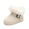 Botas de Neve para Meninas Exportação Atacado Veludo Espessado Impermeável Antiderrapante Sapatos de Algodão para Bebê Outono e Inverno Novos Sapatos Quentes Sapatos Infantis