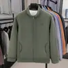 Sudadera de forro polar gruesa de doble cara para hombre, nuevo modelo de invierno 2025, con cremallera y cuello alto, chaqueta cálida con forro de forro polar para hombre