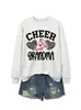 CHEER suéter cómodo holgado talla extra para mujer estampado de leopardo con patrón de corazón comercio exterior transfronterizo Amazon venta al por mayor
