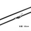 Collar de perlas cuadradas de acero inoxidable, cadena de clavícula DIY para hombres y mujeres de Europa y América, cadena de accesorios colgantes básicos de tendencia de personalidad