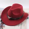 Chapéu Top Étnico Chapéu de Cowboy Ocidental Xizang Xizang Chapéu de Performance Chapéu de Lã Chapéu de Lã Retrô Centro-Europeu e Americano