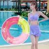 Flotador Inflable de Natación con Lentejuelas de Mariposa, Estilo Padre-Hijo, Anillo Flotador de PVC Engrosado, Juguete de Verano para Jugar en el Agua de Venta Caliente Transfronteriza