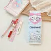 Bolsa de Maquiagem Fofa de Desenho Animado Bolsa de Lápis PU Kulomi Cachorro Branco Bolsa de Papelaria Criativa para Estudante Bolsa com Zíper para Armazenamento de Lápis