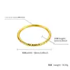 Novo Bracelete Deslumbrante Banhado a Ouro 24K Estilo Chinês de Luxo Leve, Bracelete Anel Liso CNC Dourado Fosco para Mulheres, Atacado e Dropshipping
