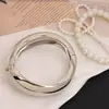 Pulsera Dorada Europea y Americana Brazalete para Mujer Brazalete Abierto Exagerado Anillo de Brazo Accesorios Anillo de Brazo Plateado Brillante Metal Adorno de Brazalete para Brazo