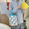 Bonita bolsa tipo cubo con ilustración de chica dopaminérgica, bolso pequeño estilo japonés, tipo lonchera.