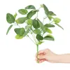 Plantas Verdes de Simulación Textura de Red Hojas Fondo Verde Interior Pared Decoración Balcón Ramilletes de Flores Artificiales Plantas de Pasto Persa Hojas Paisajismo
