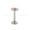 Brincos de cavalo olho de titânio F136 para lábio com zircônia e brincos de pino de orelha G23 joias de piercing de liga de titânio pino de orelha