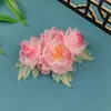 2026 Grampo de Cabelo Original Feito à Mão Estilo Antigo Peônia Degradê Estilo Tang Versátil Acessório de Cabelo Hanfu Maquiagem e Penteado Permanente Flor Ornamento de Cabelo