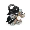 Presilha de Flor de Pérola de Verão Flor de Estrela Cheia de Diamante Presilha 8cm Acessórios de Cabelo para Cabeça de Luxo Leve de Alta Qualidade