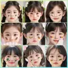 Juegos Deportivos Tatuajes Faciales Pegatinas Animación de Competición Decoración Facial Arcoíris Niños de Preescolar Pegatinas Faciales Impermeables Color