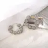 Pendientes de Aro Retorcidos Retro Transfronterizos Europeos y Americanos, Estilo de Lujo Ligero, Diseño Único, Pendientes de Aro de Nicho para Mujer