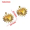 Pingente cruz aço inoxidável gota óleo olho girassol coração preservação de cor pequeno adorno diy joias acessórios materiais