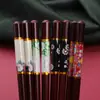Palitos Chineses de Alta Qualidade Palitos de Madeira Domésticos Conjunto de Talheres Palitos Artesanais de Sândalo Vermelho Não Mofam Facilmente Palitos Ecológicos