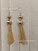 Nicho Luz Lujo Moda Estilo Frío Accesorios para las Orejas Pendientes Elegantes de Moda de Celebridad Cibernética Pendientes Largos con Hebilla de Tres Bolas para Mujer