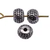 Diámetro del agujero aprox. 7.2x7x5.2mm. 1.6mm 0.86g Color plata antiguo Punto elevado Cuentas espaciadoras Cuentas para ensartar con agujero pequeño