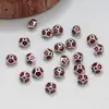Cuentas de Tambor Artesanales de Plata de Ley para Goteo de Gel con Accesorios de Cuentas Vintage Antiguo Material de Cuentas Hecho a Mano Pequeño DIY Hecho a Mano