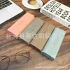 Fabricante de Estuches para Gafas al por Mayor Personalizados Caja de Almacenamiento para Gafas de Sol de Miopía Portátil Simple de Cuero Estuche de Gafas de Gama Alta