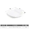 Plato largo de imitación porcelana plato de melamina para hotel restaurante irregular blanco con forma plato de plástico para snacks plato creativo comercial