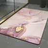 Alfombrilla de suelo de mármol y tierra de diatomeas para baño del hogar, felpudo absorbente para puerta de entrada, alfombrilla de pie de baño antideslizante de secado rápido
