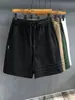 Diseño de Tres Barras Pantalones Cortos Casuales Deportivos de Gama Alta y Pesados Pantalones de Hombre Verano Pantalones Sueltos Pantalones Americanos