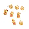 Nuevos accesorios de joyería DIY de oro de arena de Vietnam colgante de conejo oso Fu Xiong Conejo Fu pulsera hueca accesorios para tocado