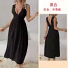 OZON Vestido Longo de Renda com Decote V Sem Mangas Trama de Renda na Cintura Laço Ajustável Multicolorido Camisola de Dormir Feminina 419