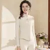 Jaqueta de Roupa Fitness Feminina Antiestática para Corrida Esportes Manga Longa Pilates Yoga Roupa Top Secagem Rápida Tênis Roupas de Treino